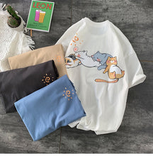 Load image into Gallery viewer, Kawaii Sleeping Cat T-shirt
