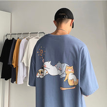 Load image into Gallery viewer, Kawaii Sleeping Cat T-shirt
